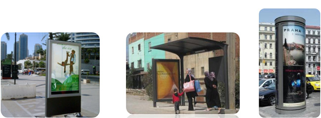 Panneaux publicitaires et mobilier urbain