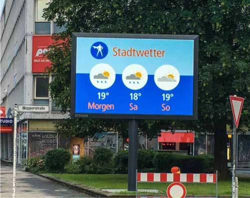 meteo digital screen