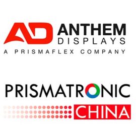 Anthem Displays and Prismatronic China logos