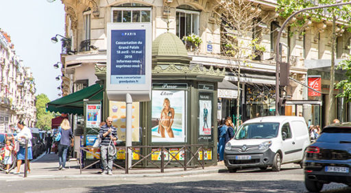 panneau publicitaire led ville