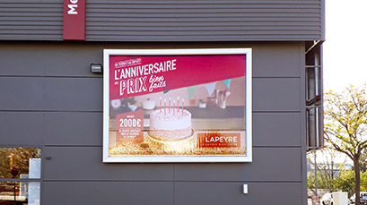 panneau affichage toile tendue imprimée