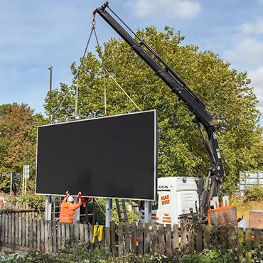 Last led billboard installed in England at Portsmouth