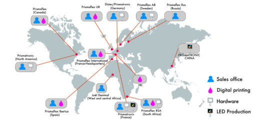 Carte des filiales de Prismaflex International