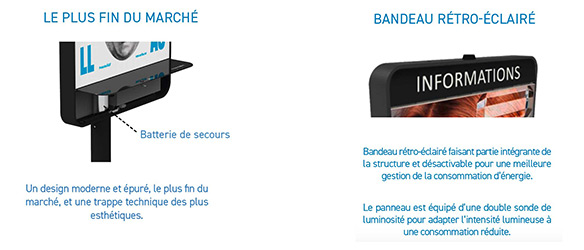 Panneau le plus fin du marché et bandeau rétro-éclairé