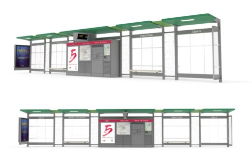 abri bus double et design